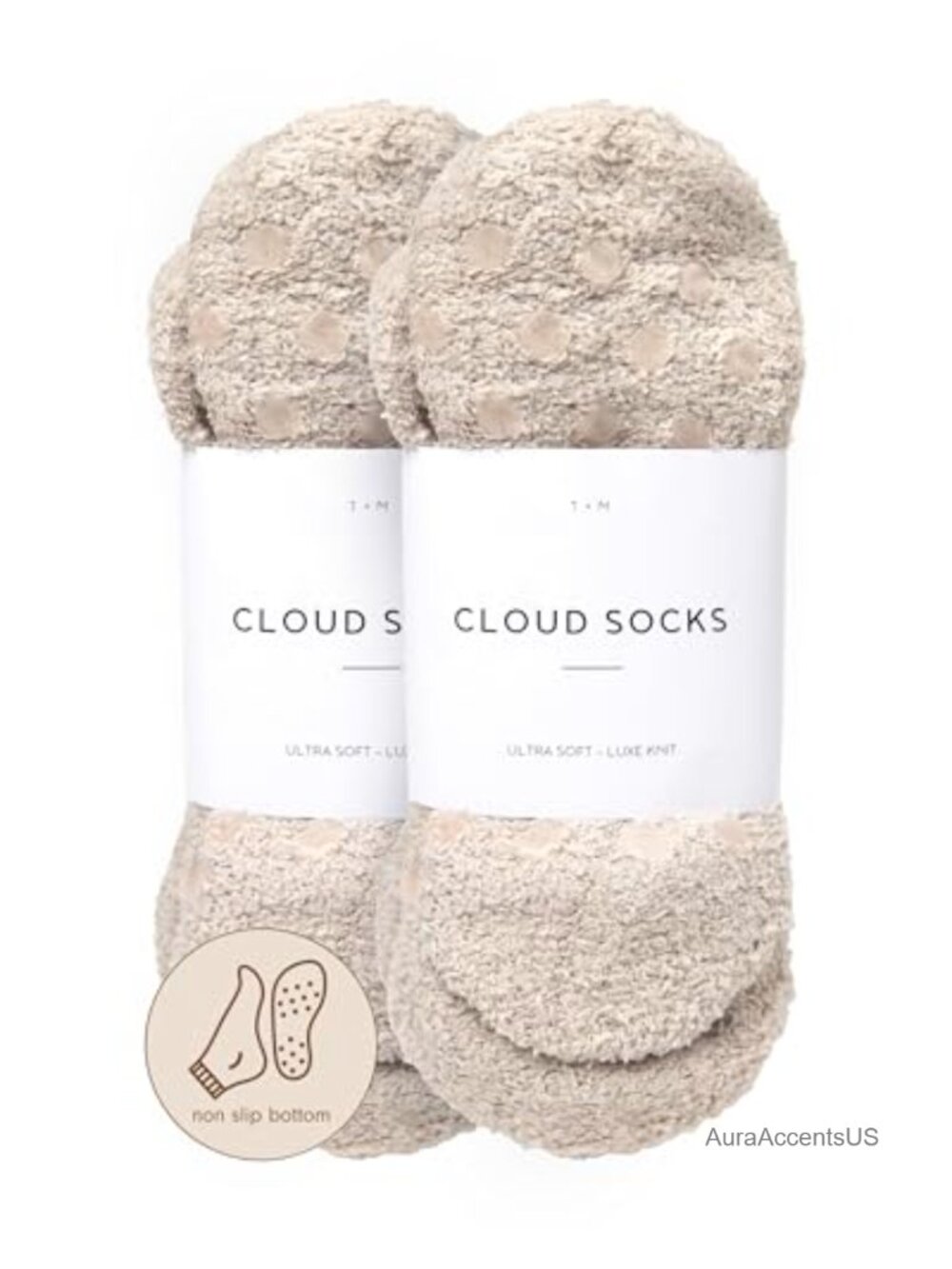 Ultra-Luxe Fuzzy Slipper Socks Non-Slip Grips Cozy Gift Set